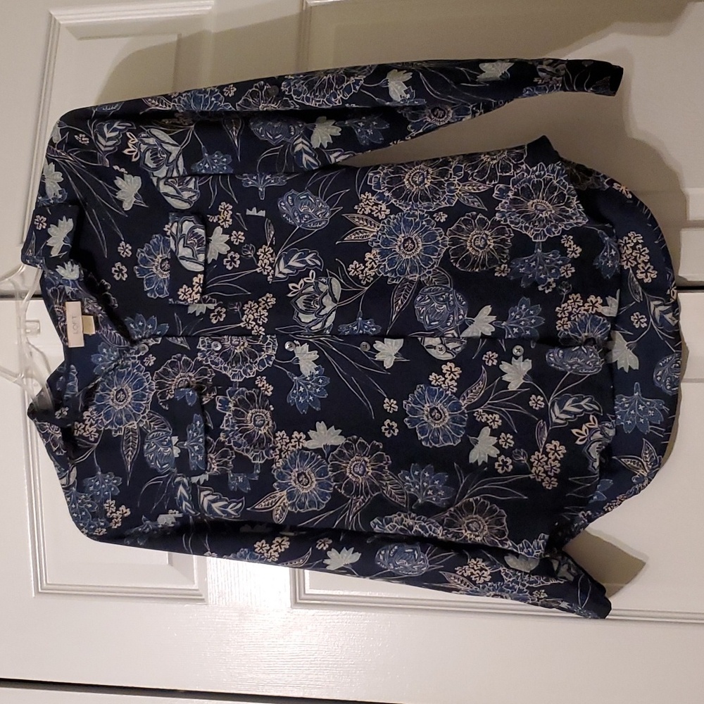 Small Loft Outlet Button-Down Floral Blouse